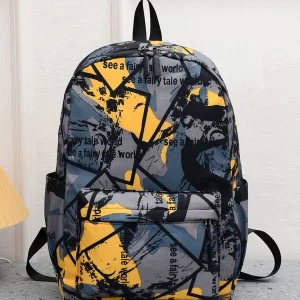 15Inch Foldable Men Colorblock Large Capacity Backpack, Schoolbag For Travel, College, School Rucksack Fathers Day Gifts Summer College Bag Dad School Bag Freshman For Books Back To School Multi-Functional Dorm University Students Book Bag School Backpack Commute Halloween Gifts For Men Fall Christmas Scream Bag For Men Backpack Winter Christmas Gifts Travel Bag Multicolor