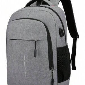 Men's Waterproof Backpack Ultra Lightweight Back Bag For Men Backpack Book Bag Men Stylish Backpack Laptop Backpack School Backpack Casual Daypacks Functional With USB Charging Port For Work Office Business For School Supplies Teenagers Freshmen University Dorm Practical Extra Large School Backpack With USB Students Halloween Gifts For Men Fall Scream Backpack Winter Christmas GiftsTravel Bag Grey