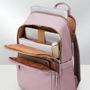 Floless Laptop Backpack For Women Fits 14/15 Inch Laptop, Fashion Waterproof Lightweight Book Bag For Travel Work Business Teacher Nurse Computer Bag With Computer Compartment, Stylish Ladies & Girls Backpacks Purse, Daypack School Backpack For Girls, Mauve Purple