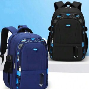 New Elementary School Students Schoolbag Boys 1-3-6 Grades 6-12 Years Old Lightweight Leisure Children's Shoulder Bag Large Capacity Student Backpacks Black