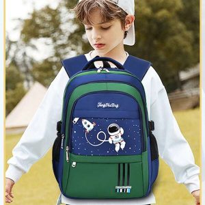 New Children's Elementary School Students Schoolbag One, Two, Three, Four, Five, Six Grades 6-12 Years Old Shoulders Backpack Waterproof Lightweight Boys Girls Large Capacity Children's Bag Cute Army Green