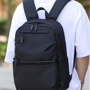 Men Zipper Front Casual School Bag School Bags Schoolbag School Backpack For School Daypack Laptop Bag Computer Bag Bookbag Rucksack Shoulder Bag Travel Bag Sport Bag College Bag School Supplies S For Men Fall Christmas Scream Bag For Men Backpack Winter Christmas Gifts Black