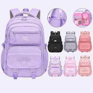 1pc Large Capacity Girls' Backpack, Casual Fashion Backpack, 15.6 Inch Laptop Backpack, Women's Double Shoulder Bag, School Bag, With Luggage Strap, Outdoor Traveling Bag, Suitable For Teenage Girls, School And Travel Purple