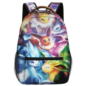 Pokemon 3D  Fully Printed  Primary And Secondary School Bag Boys And Girls Anime Kawaii Cartoon School Bag Backpack Multicolor