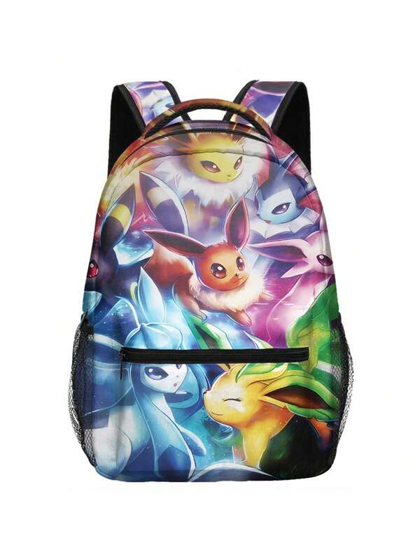 Pokemon 3D  Fully Printed  Primary And Secondary School Bag Boys And Girls Anime Kawaii Cartoon School Bag Backpack Multicolor